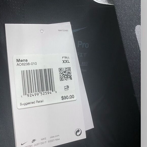 Nike Pro Hyperstrong Impact Football 3/4 Compression Pants size XXL AO6238-010 - Picture 10 of 10